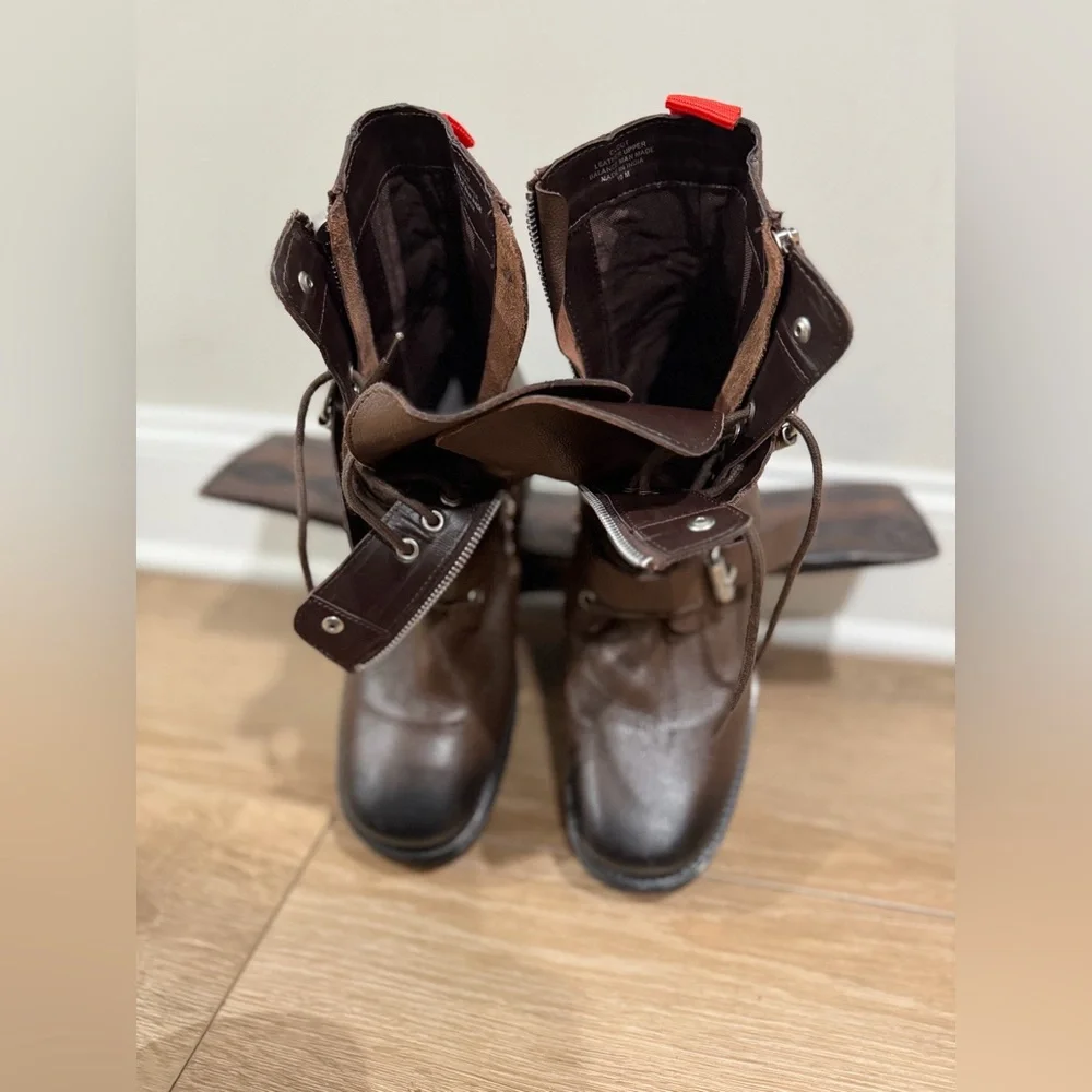 Charles by Charles David Dark Brown Leather Boots - Picture 4 of 12